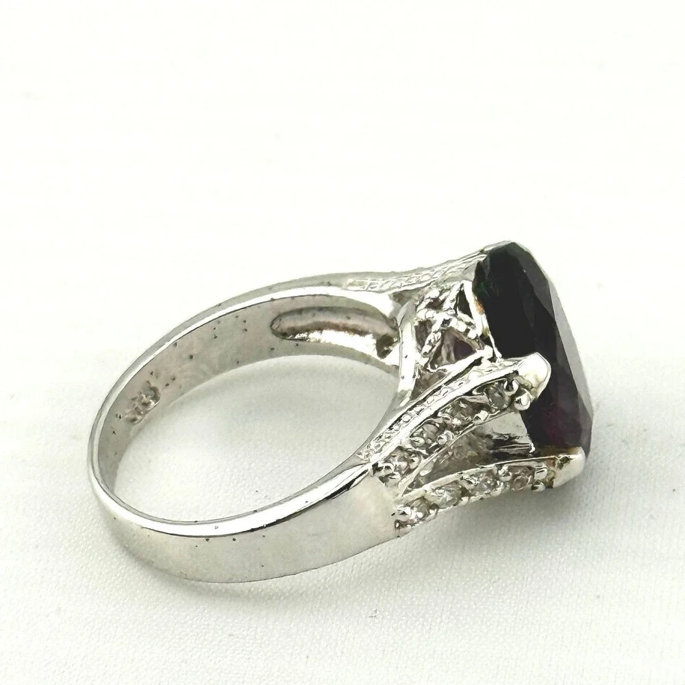 Premier Design amethyst and rhinestone ring size 7